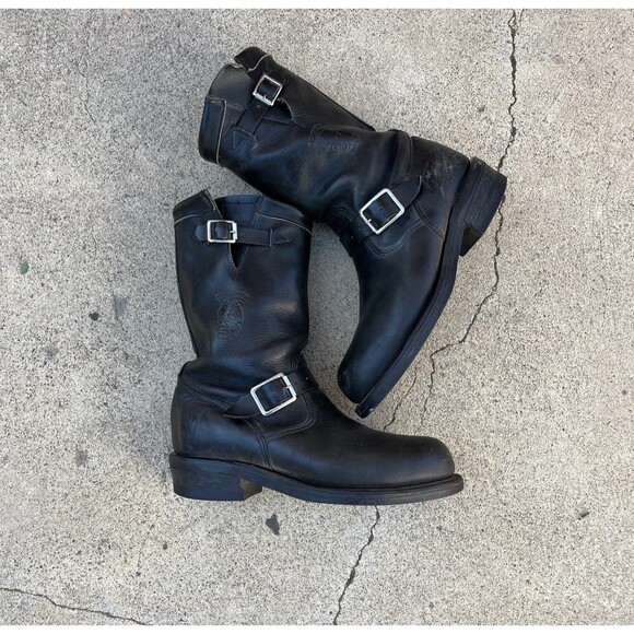 Vintage CHIPPEWA Engineer Boots with VIBRAM Soles, Size US 9.5 Biker motorcycle - Picture 1 of 8